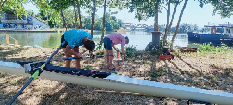 Coach Aviron comment régler les bateaux